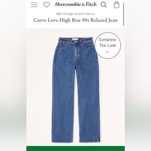 Abercrombie Curve Love High Rise 90s Relaxed Jeans